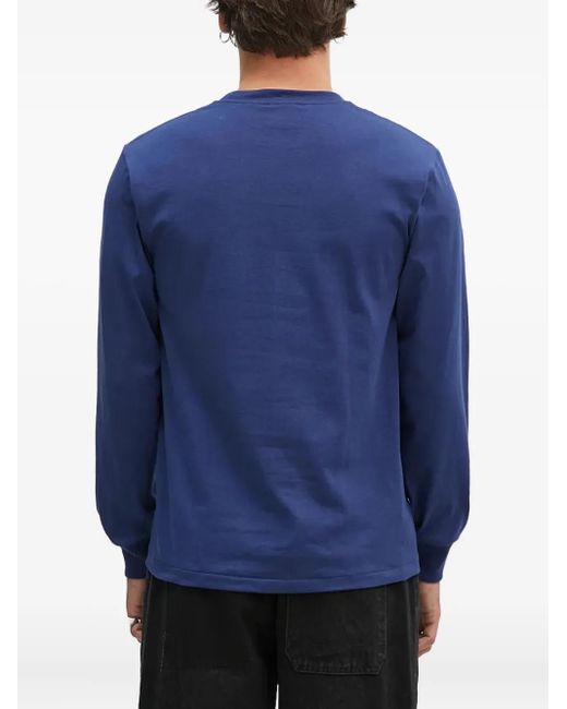 Felpa One Point Con Applicazione di A Bathing Ape in Blue da Uomo
