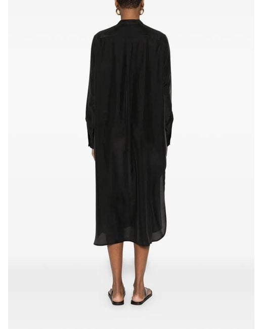 P.A.R.O.S.H. Button-Up Midi-Jurk in het Black