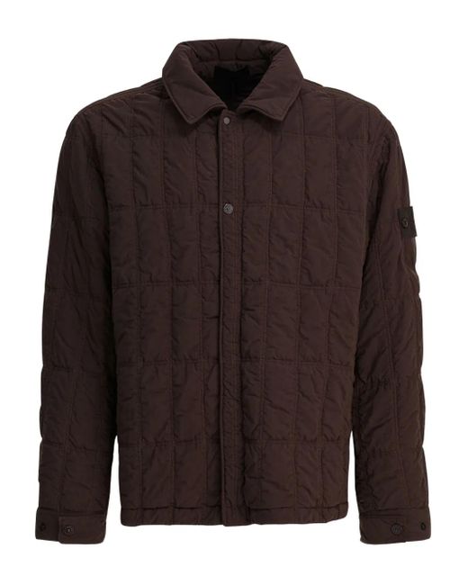 Stone Island Gesteppte Jacke in Brown für Herren