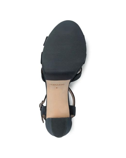 Bernardo White Strappy Platform-Heel Sandals