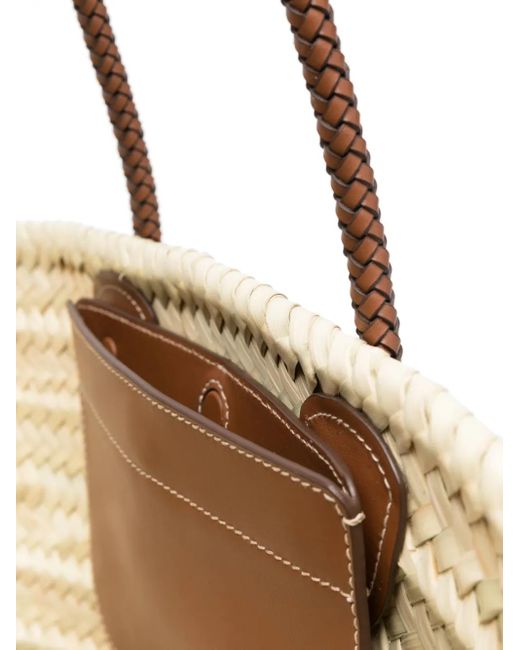 Miu Miu Natural Logo-patch Tote Bag