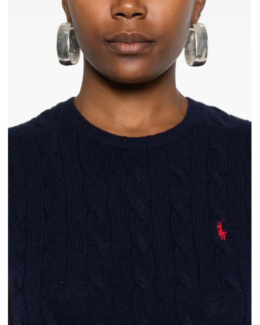 Polo Ralph Lauren Blue Cable-Knit Sleeveless Vest