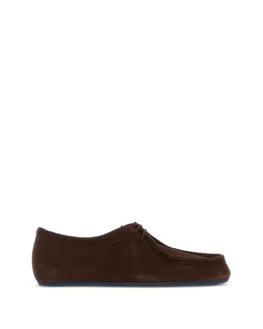 Jil Sander Brown Hood Suede Lace-Up Shoes for men