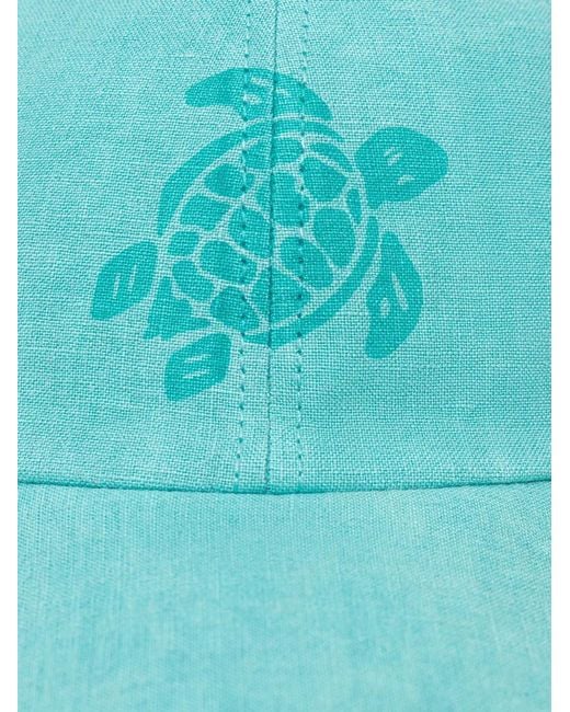 Vilebrequin Blue Camo Turtle-Print Baseball Cap
