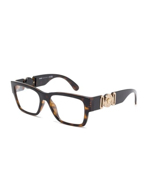 Versace Brown Tortoiseshell-Effect Glasses for men