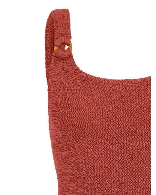 Hunza G Domino ワンピース水着 Red