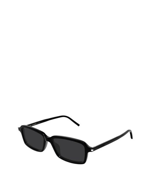 Saint Laurent Black Rectangle-Frame Sunglasses for men