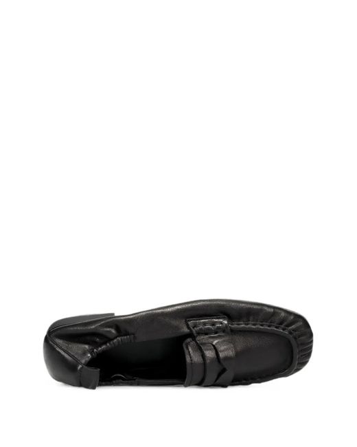 COPENHAGEN Black Leather Mask Loafers