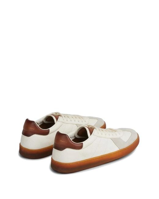 Officine Creative White Militia 001 Panelled Leather Sneakers for men