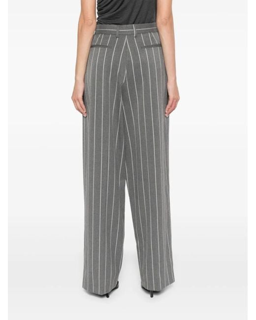 GIUSEPPE DI MORABITO Gray Logo-Plaque Trousers