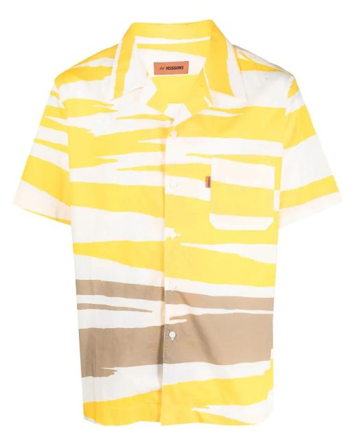 メンズ Missoni グラフィック ショートスリーブシャツ Yellow