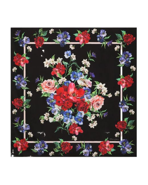 Dolce & Gabbana フローラル スカーフ Black