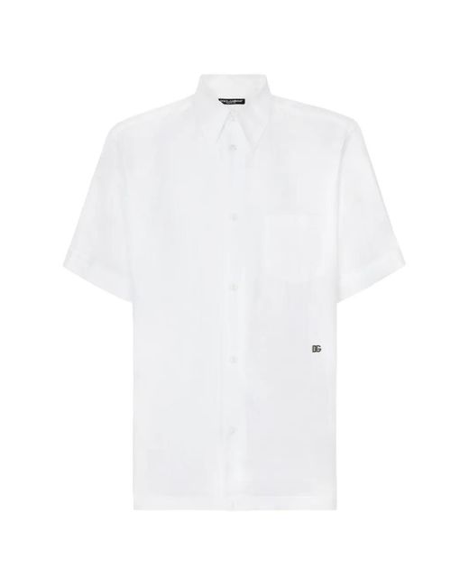 Dolce & Gabbana White Hardware Pocket Shirt for men