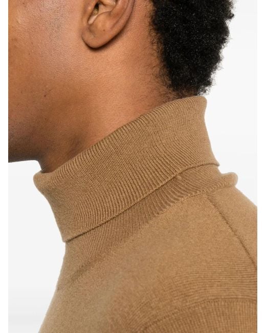 Gran Sasso Brown T-Shirt À Col Roulé for men