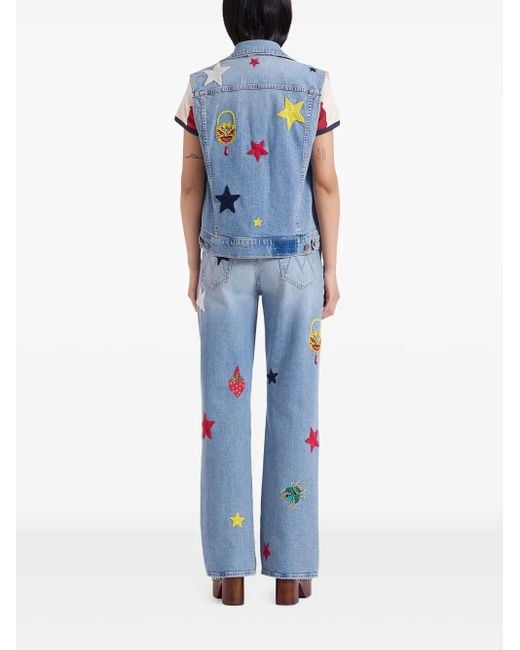 LaDoubleJ Blue X Mother The Maven Sneak Jeans