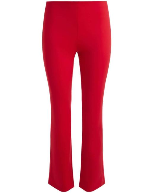 Alice + Olivia Red Rmp Cropped Bootcut Trousers