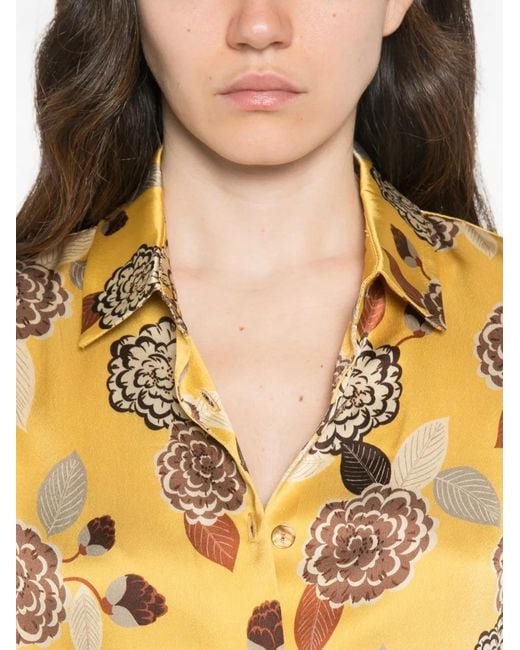Siyu Metallic Floral-Print Shirt