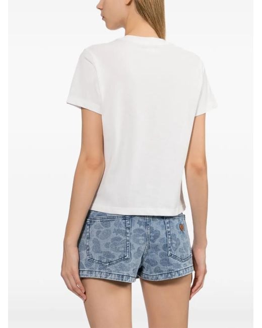 AAPE BY A BATHING AP White Logo Patched T-Shirt