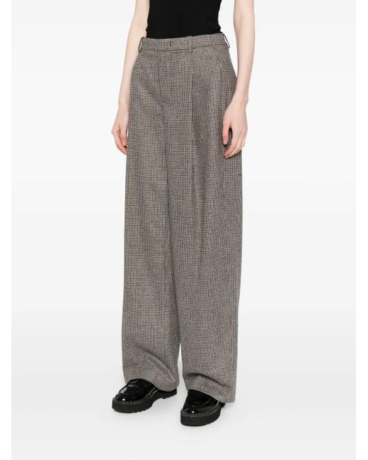 Vince Brown Houndstooth-Print Trosuers