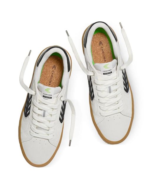 CARIUMA White Catiba 2.0 Suede-Leather Logo-Detail Sneakers