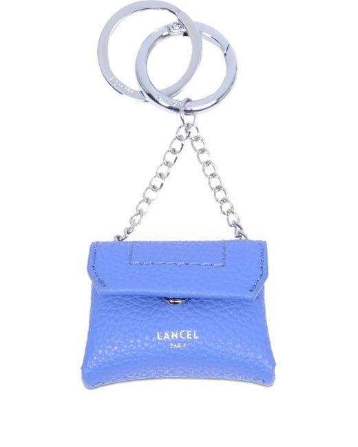 Lancel Blue Ninon Leather Keyring
