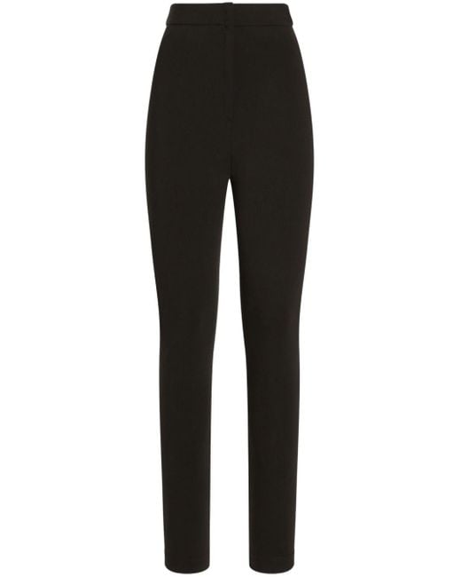 Dolce & Gabbana Black Slim-Cut Tailored Trousers