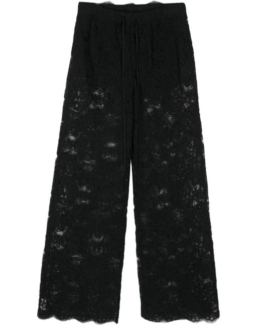 Pantalones anchos con encaje Ermanno Scervino de color Black