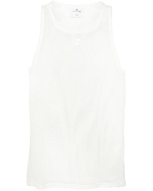 Courreges White Ac Mesh Tank Top for men