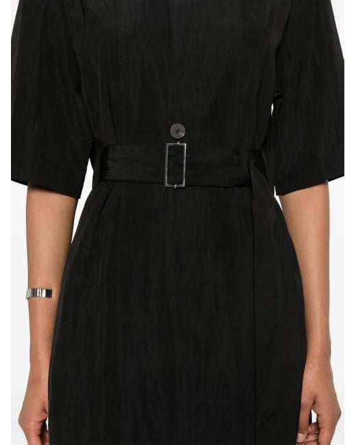 Studio Nicholson Black Arden Midi Shirt Dress