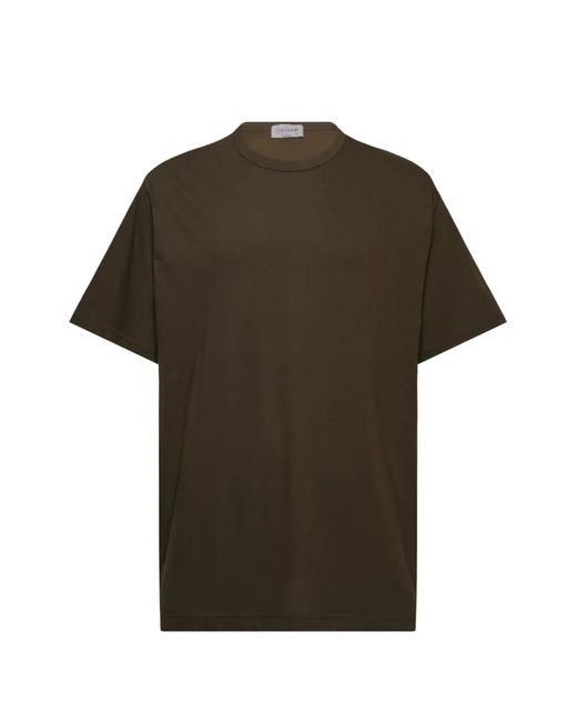 Yohji Yamamoto Green Round-Neck Short-Sleeve T-Shirt for men