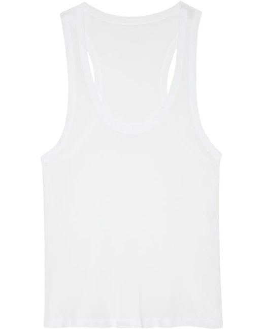 Zadig & Voltaire White Bianca Lr Wings Strass