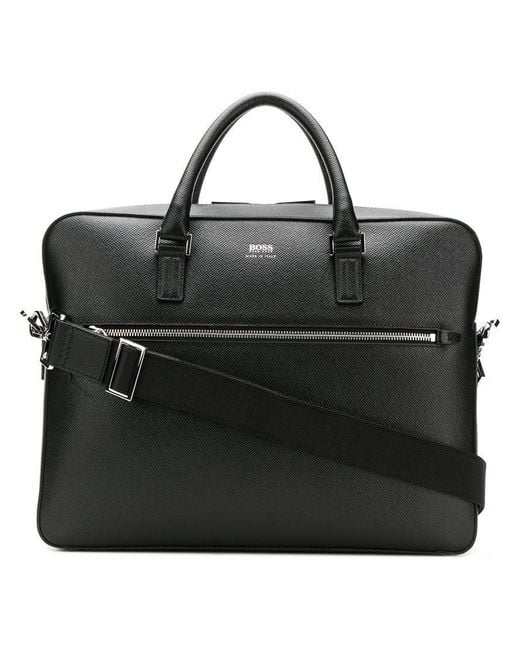 mens hugo boss laptop bag