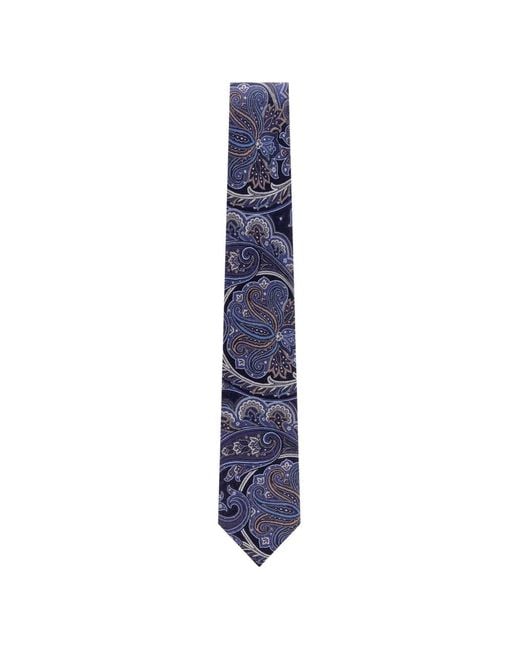 Gabriele Pasini Blue Paisley-Patterned Tie for men