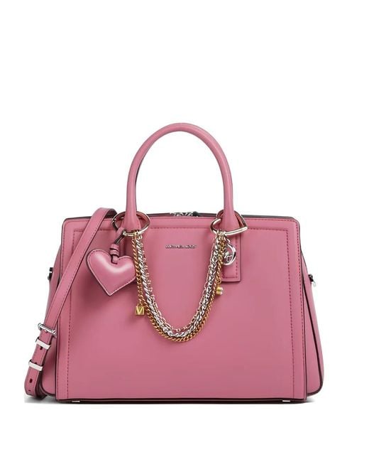 Michael Kors Pink Medium Laila Top-Handle Cross Body Bag