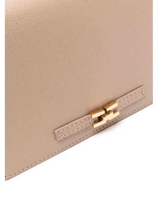 Elisabetta Franchi Natural Horsebit-detail Leather Shoulder Bag