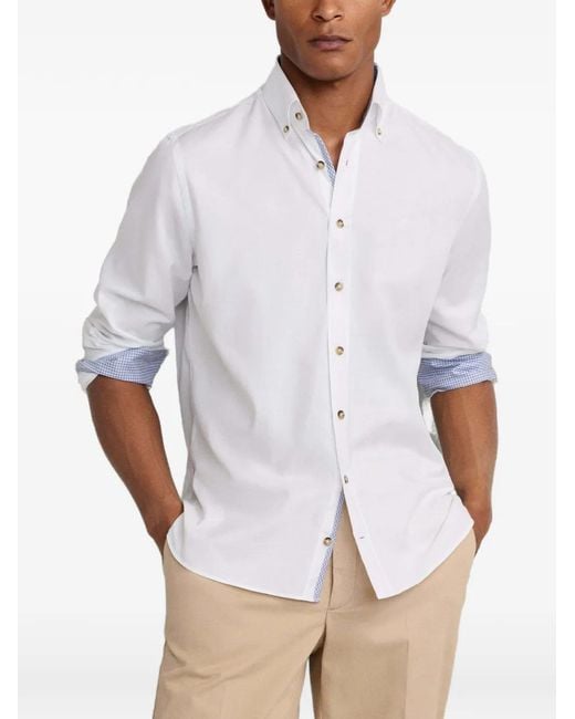 Hackett White Hampstead Buttoned Shirt for men