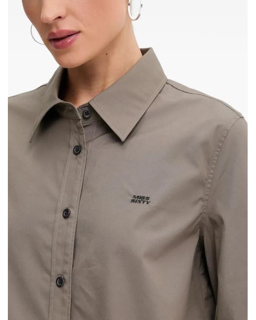 Miss Sixty Gray Button-Fastening Shirt