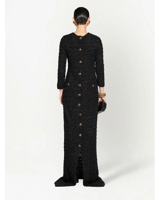 Balenciaga Black Back-to-front Tweed Gown