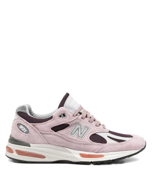 New Balance Pink 991 Suede Sneakers