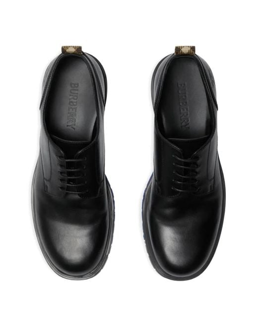 Burberry Black Rogue Derby Shoes for men