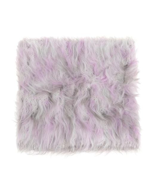 DIESEL Purple K-Eren Fluffy Scarf