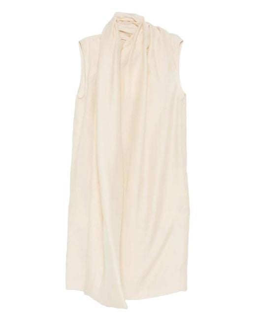 Vestido con detalle de pañuelo Totême  de color White