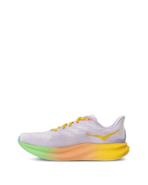 Hoka One One White Mach 6 Sneakers for men