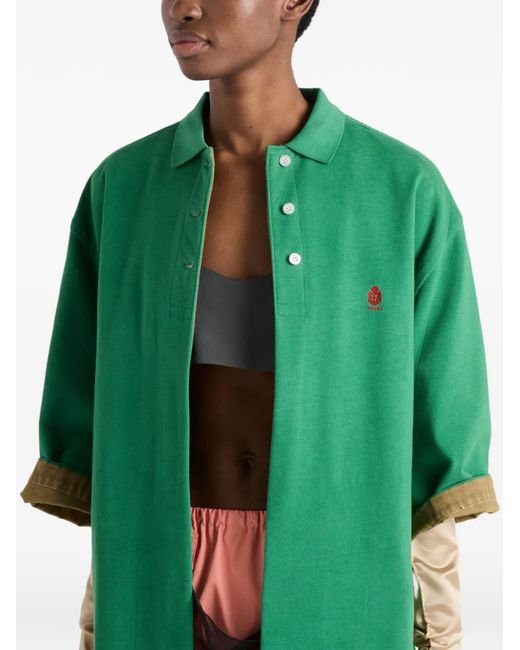 Prada Green Old Piqué Blouson Jacket