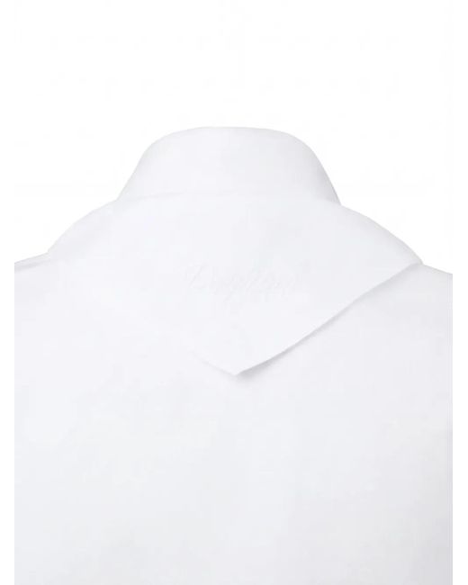 Drykorn White Tiriel Tie-Neck Sleeveless Shirt
