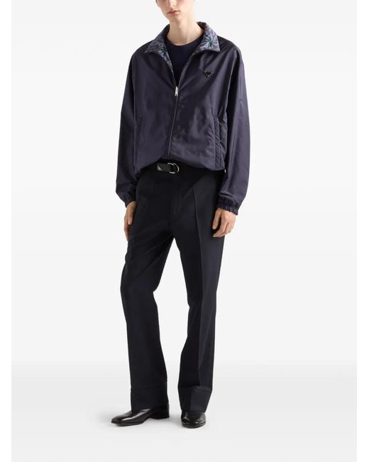 Prada Blue Reversible Re-Nylon Jacket for men