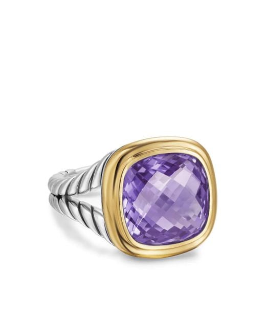 David Yurman Blue 18Kt And Sterling Albion Amethyst Ring