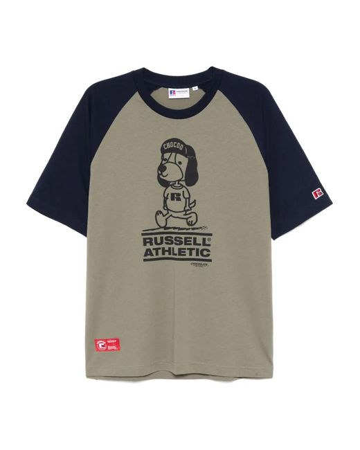 Chocoolate Blue X Russell Athletic Graphic-Print T-Shirt for men