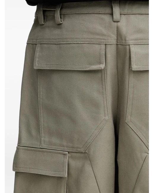 HELIOT EMIL Green Multi-Pocket Cargo Shorts for men