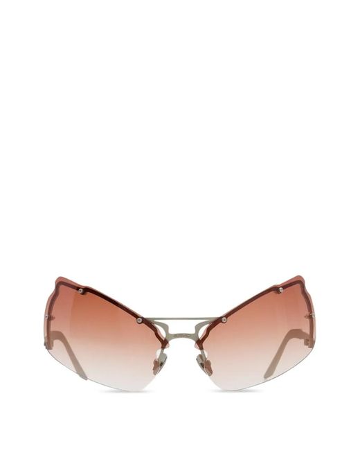 SRVC Studio Brown Masha Rimless Sunglasses